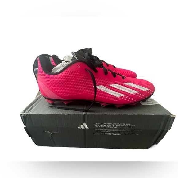 Adidas Men’s Speedportal 4 Adult Flexible Soccer Cleats in Pink/Black in size 11 - Picture 4 of 9